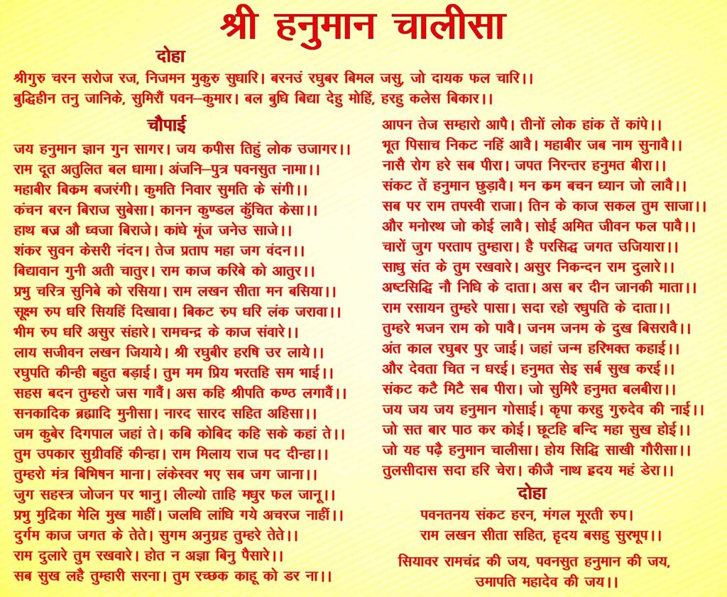 Hanuman Chalisa benefits